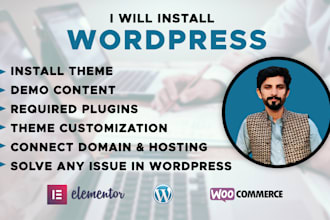 do wordpress installation and demo import