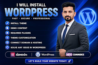 do wordpress installation and demo import