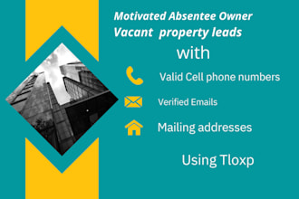 pull absentee owners water shutoff and vacant properties with skip tracing