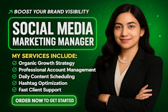 social media manager for instagram tiktok pinterest and twitter marketing