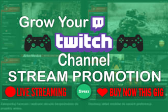 organically promote and bring the live viewers to your twitch channel