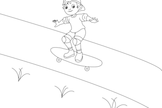 design and draw coloring book pages for children