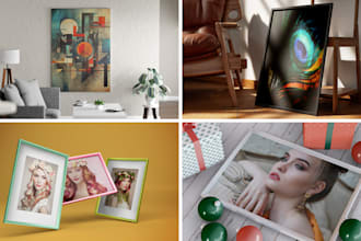 showcase your artwork on frame mockups