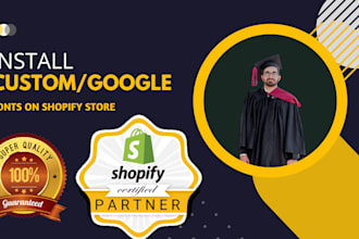install google or custom fonts on shopify store