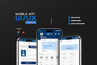 design a creative UI UX for a mobile app