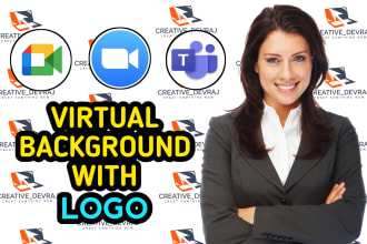 design a step and repeat style virtual zoom background
