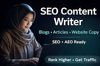 write SEO optimized blog posts and website content