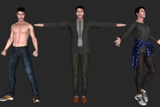create 3d realistic human avatar from photo and rigging