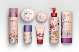 design cosmetic labels, product packaging box and cbd label