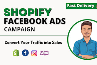 setup shopify facebook campaign,fb advertising,instagram ads