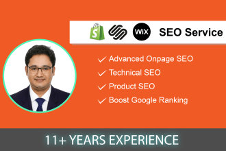 do technical SEO for webflow, shopify, wix and squarespace