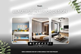 3d design bedroom, living room or any interior space