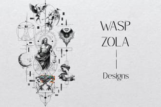 create sleeve tattoo design in geometric style