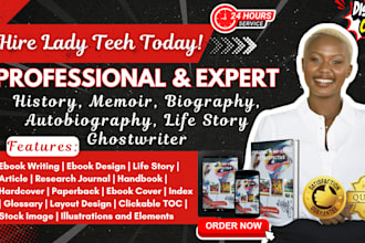 be your expert history writer biography writer, bio memoir life history writer