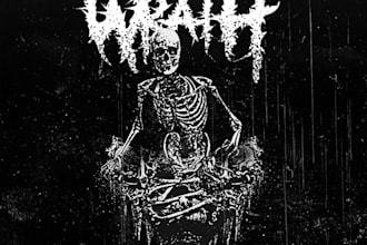 make dark art,horror, brutal, metal art illustration