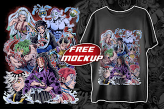 draw high quality anime and manga for tshirts or merchandise