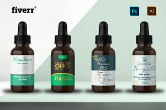do premium label design bottle label cbd label cosmetics label