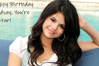 create a personalized celebrity birthday card