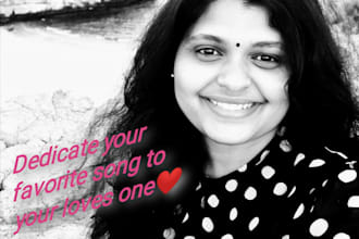 be a female singer for hindi and english birthday songs