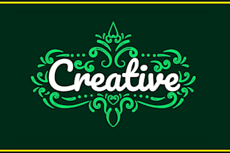 do a design custom creative hand lettering logo