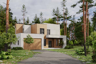 create photorealistic exterior renderings for houses