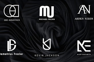 design unique personal brand initial letters text logo
