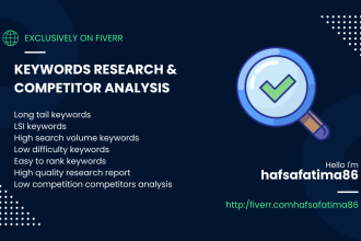 do profitable SEO keywords research and competitor analysis