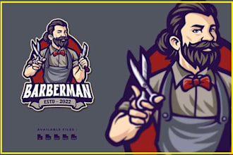 design an creative barber shop logo design