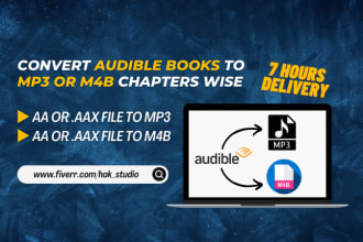 convert audible book to mp3 chapters wise