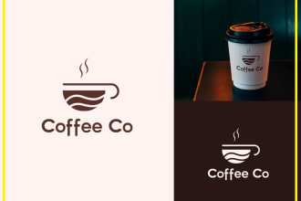 create a eye catchy coffee co cafe logo design