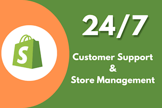 provide shopify customer support, store management