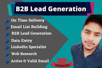 do b2b leads generation, linkedin reasearch and email scraping