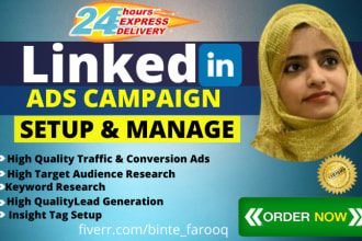 set up and optimize targeted linkedin ads campaign for your business