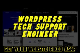 provide you wordpress help, bug fixing, tech support, SEO