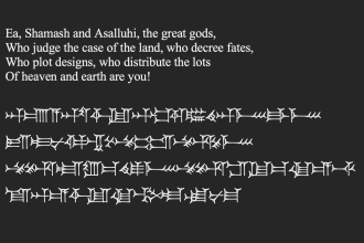 provide an ancient cuneiform incantation, prayer, curse, or spell