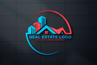 do property, mortgage, home, roofing, construction, real estate logo design