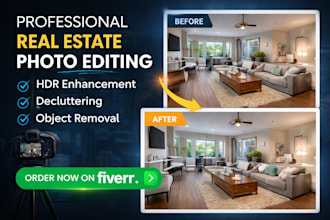 do professional real estate hdr photo enhancement