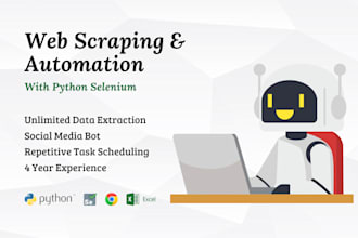do web scraping and automation in python selenium