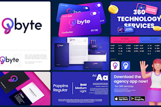 design logo and brand identity with brand guideline