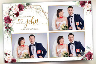 design creative photo booth template within 24 hours