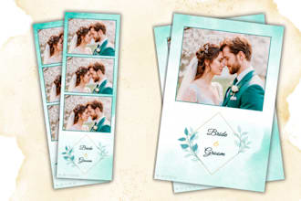 design creative photo booth template within 24 hours