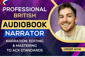 be your british audiobook narrator, british voice actor, young english voiceover
