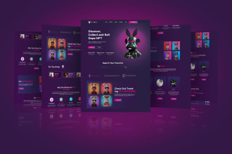 do nft website design or nft landing page design in figma