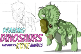 draw dinosaurs and other cute animals