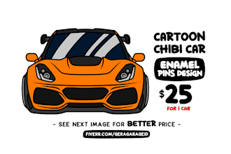 make cartoon chibi car enamel pins design