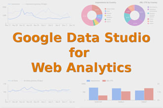 create a google data studio dashboard for web analytics