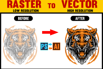vectorize, customize, remake, trace logo to vector