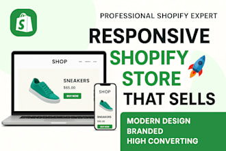create a responsive, modern shopify store that sells