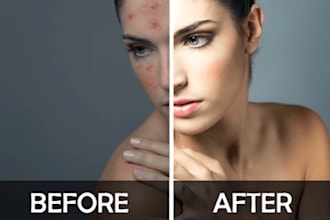 do skin retouching, spot clean, face swap, and photo manipulation with photoshop