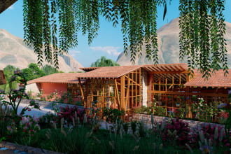 3d design, render hotels, restaurants, or commercial architecture